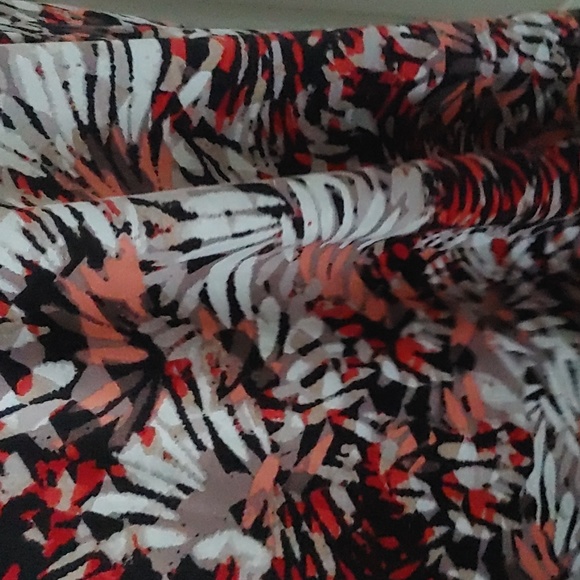 Creations Las Vegas plus size colorful stretchy red, black, orange top - Picture 6 of 11